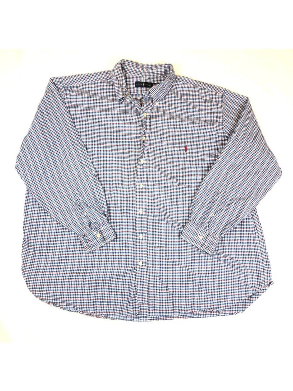 Ralph Lauren Men’s 3XB Big & Tall Plaid Button Down Long Sleeve Cotton Shirt